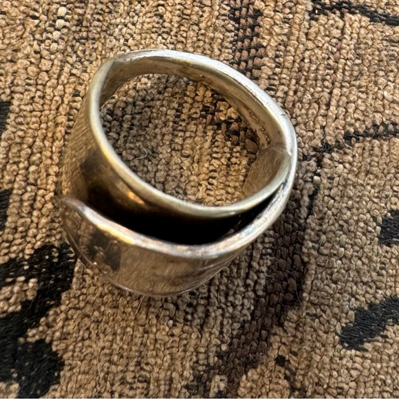 Handcrafted silver birth announcements spoon ring - Picture 12 of 14